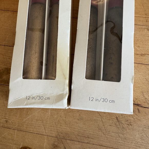 Pier 1 Burgundy Red & Gold Taper Candle Sticks 12" Handmade in Finland NEW Set 4 - Picture 6 of 7